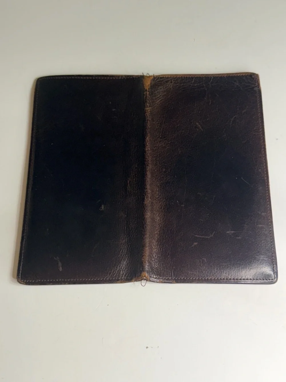 Rare! Vintage Water Buffalo Coach Men's Dark Brown Leather Long Bifold - Picture 4 of 4